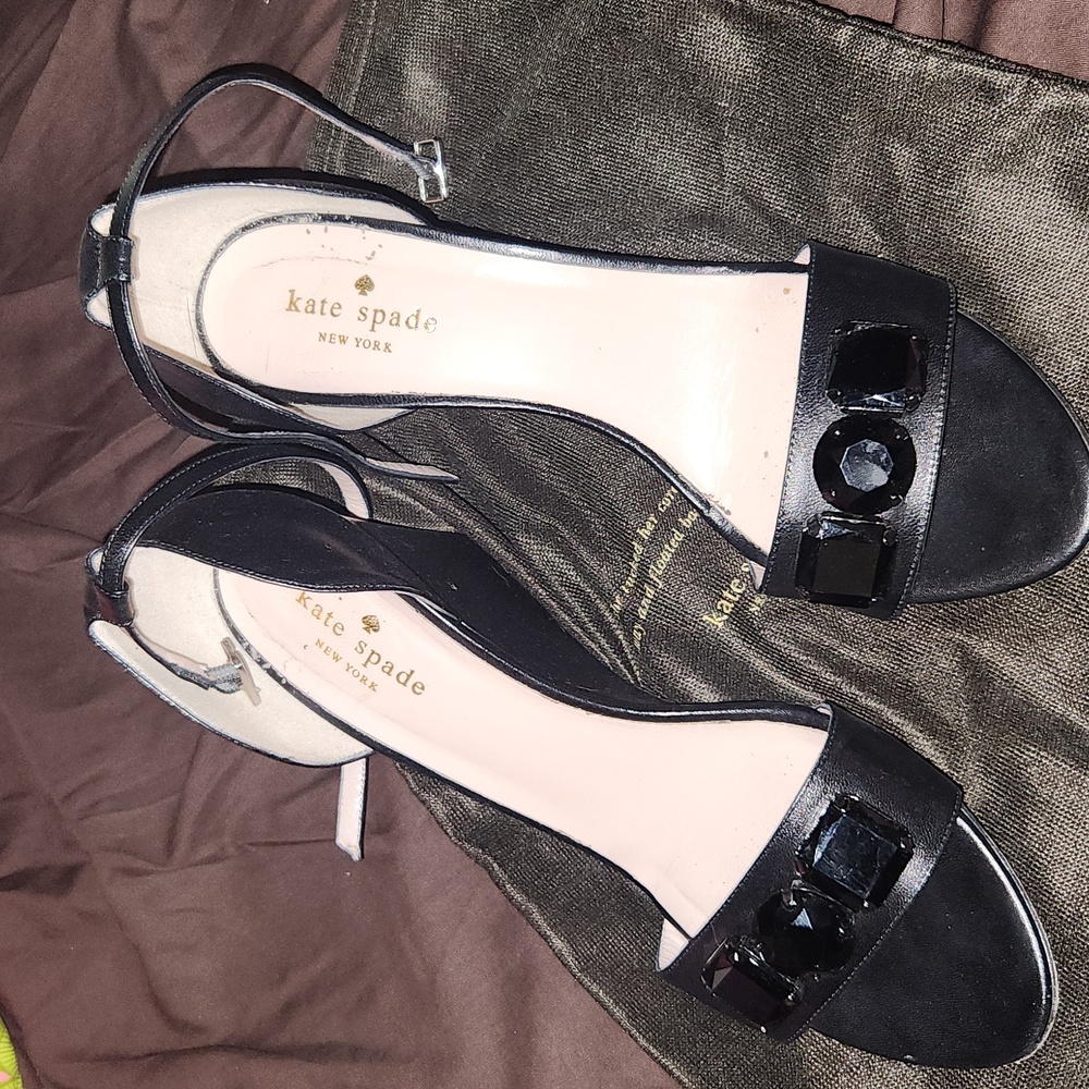 Kate Spade Black Wedges